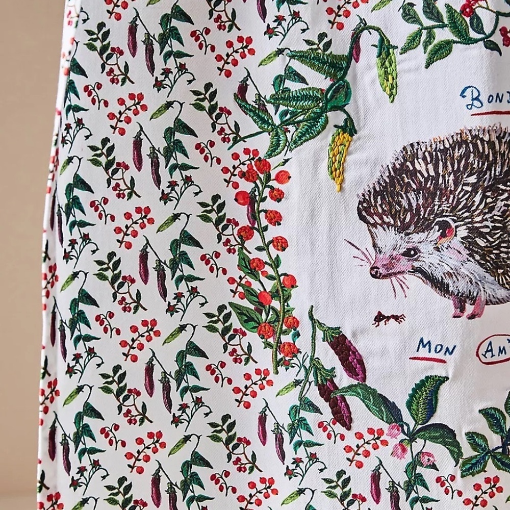 NWT Anthropologie Nathalie Lete Hedgehog Kitchen Towel - Picture 2 of 2